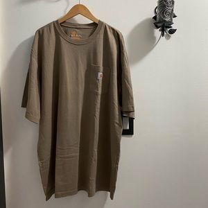 Tan-Carhartt pocket tee